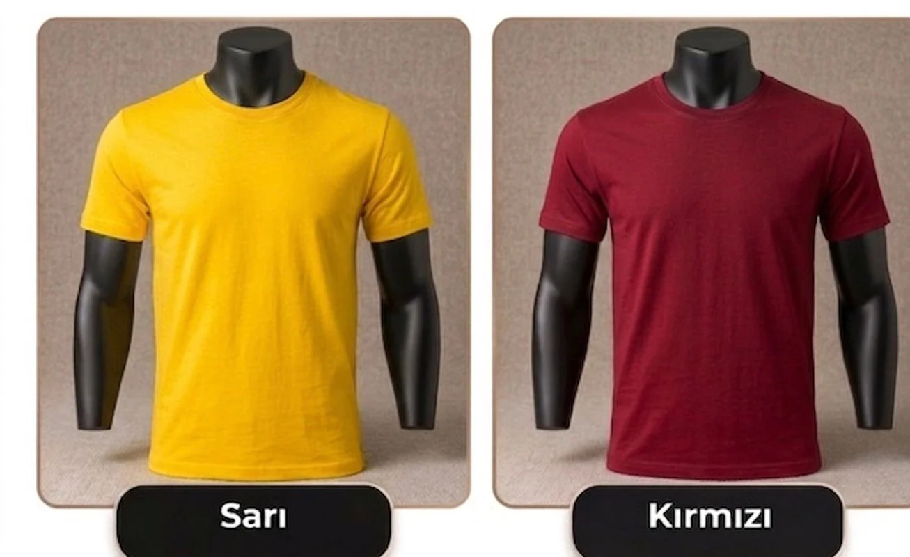 Bisiklet Yaka T-Shirt - Kırmızı